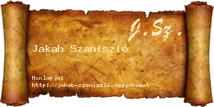 Jakab Szaniszló névjegykártya
